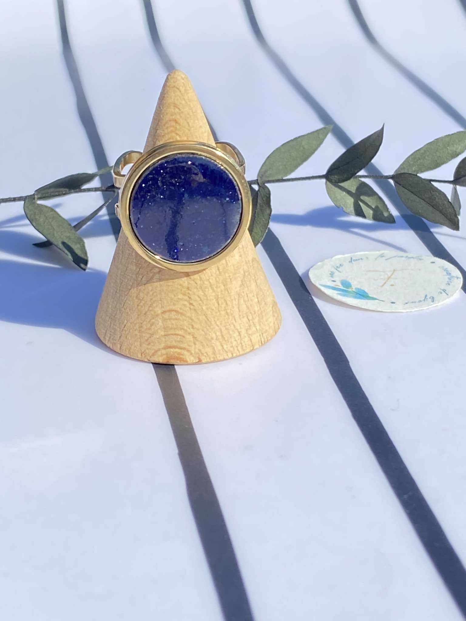 Bague GARANCE pousssière d'or