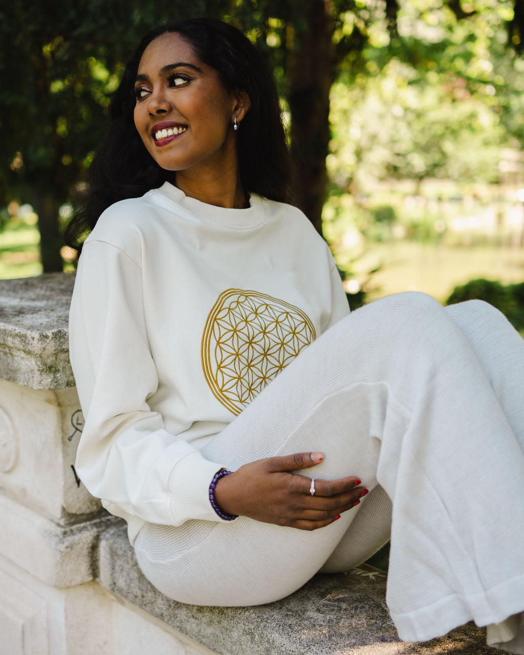 Sweat Unisex Fleur de Vie en Coton Bio