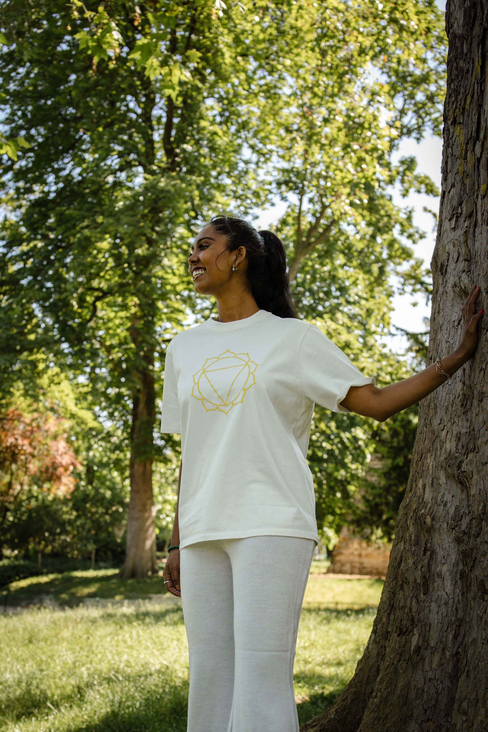 Tee-shirt Unisex Chakra du Plexus Solaire en Coton Bio
