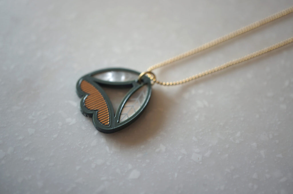 Collier fleur en plexiglas - Sarü - vert