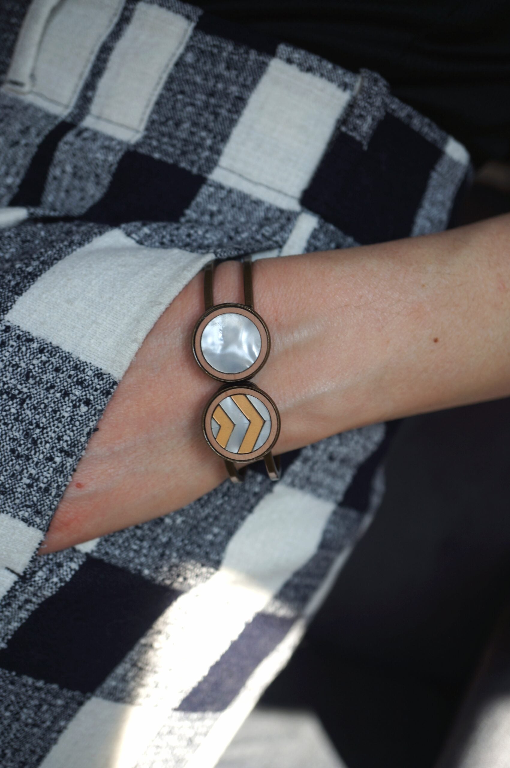 Bracelet manchette géométrique - Cimba