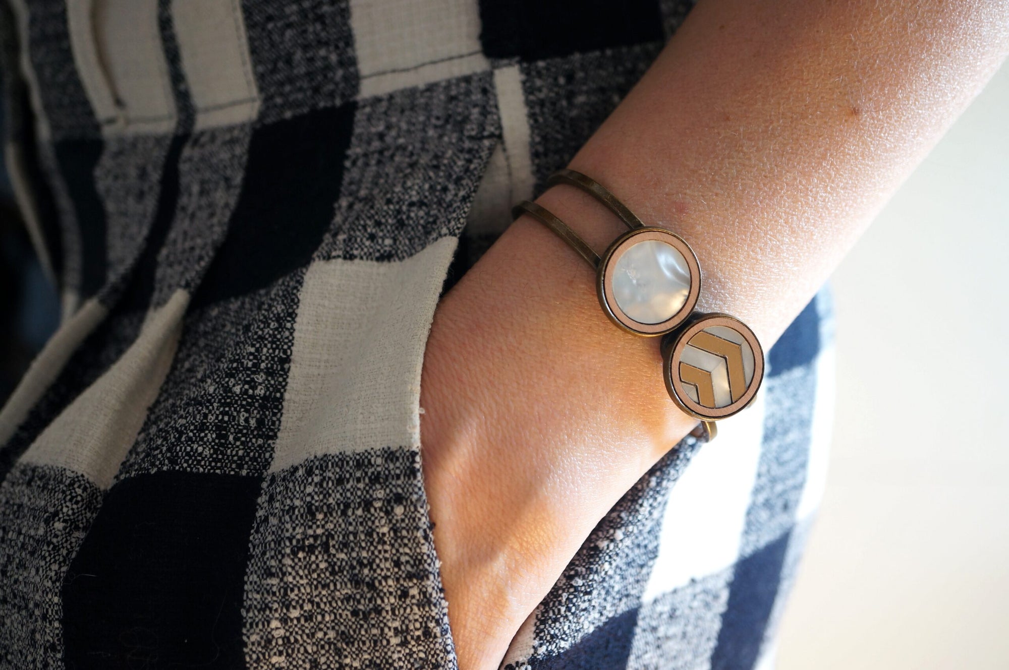 Bracelet manchette géométrique - Cimba