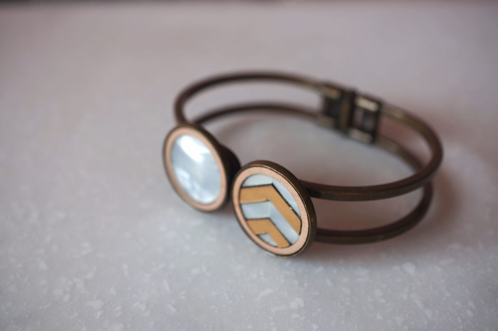 Bracelet manchette géométrique - Cimba