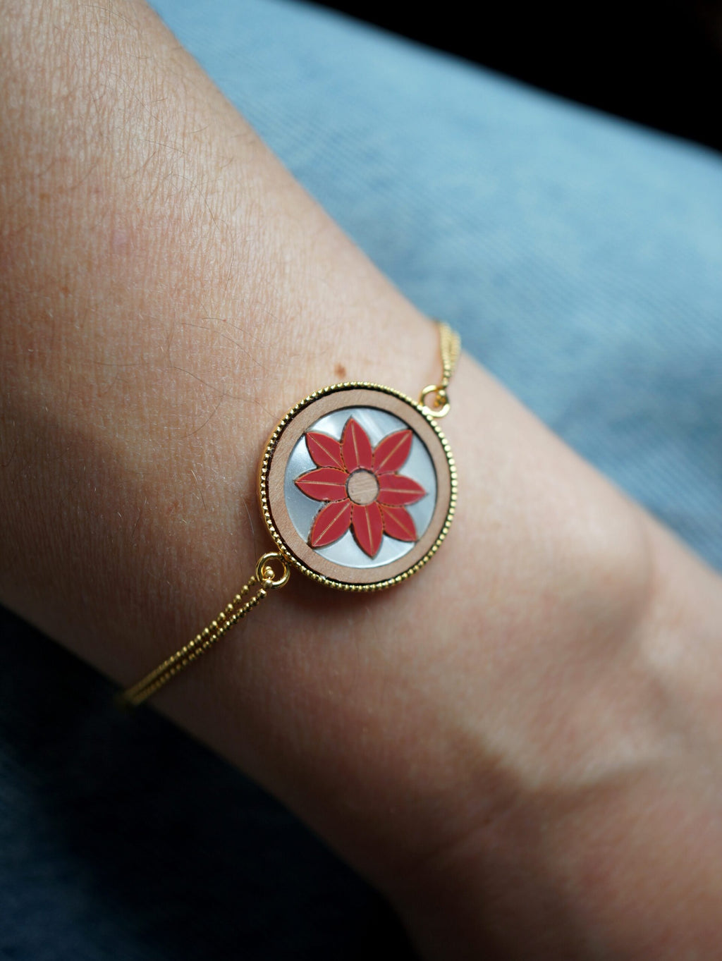 Bracelet fin fleur - Jill