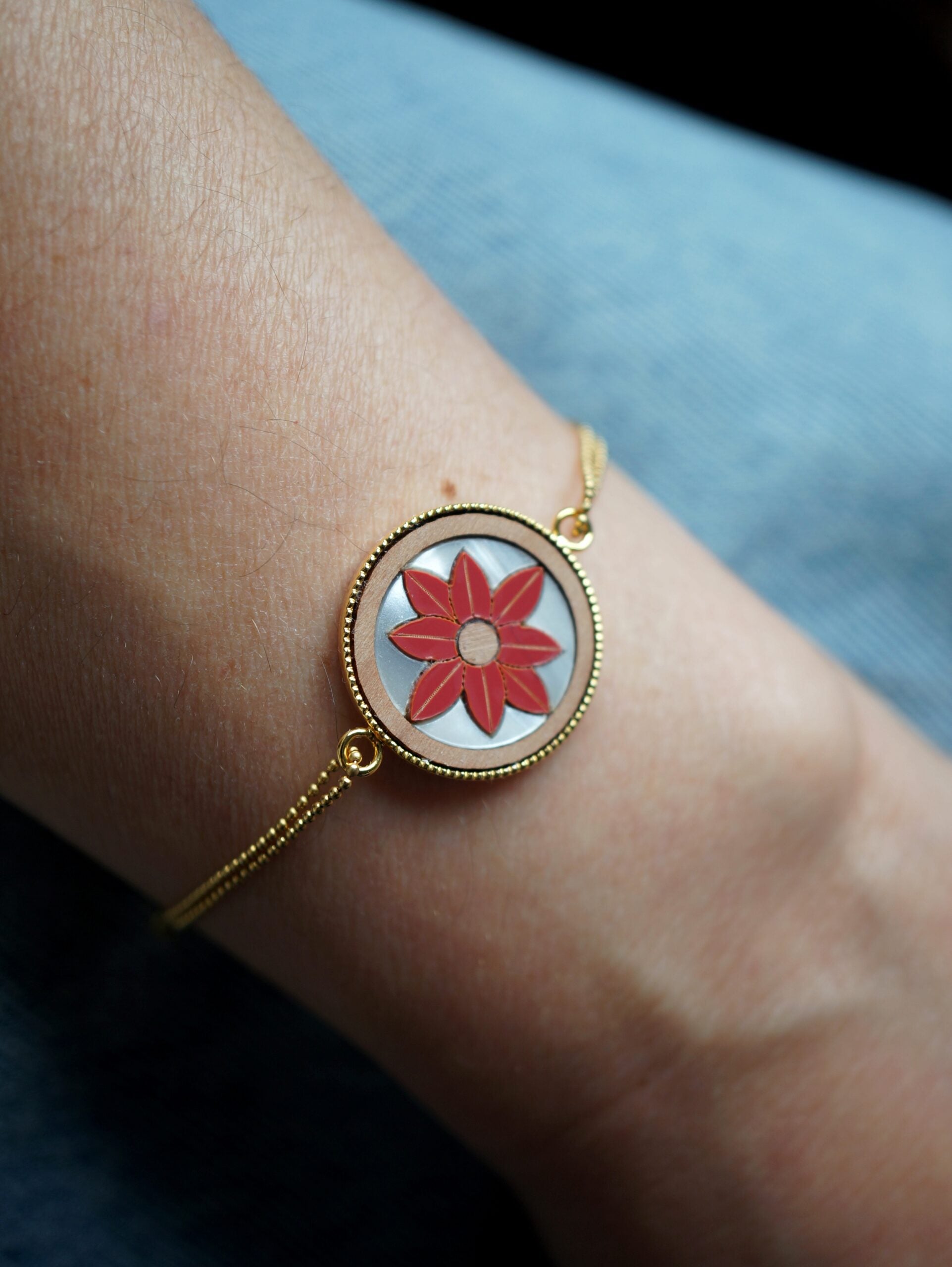 Bracelet fin fleur - Jill