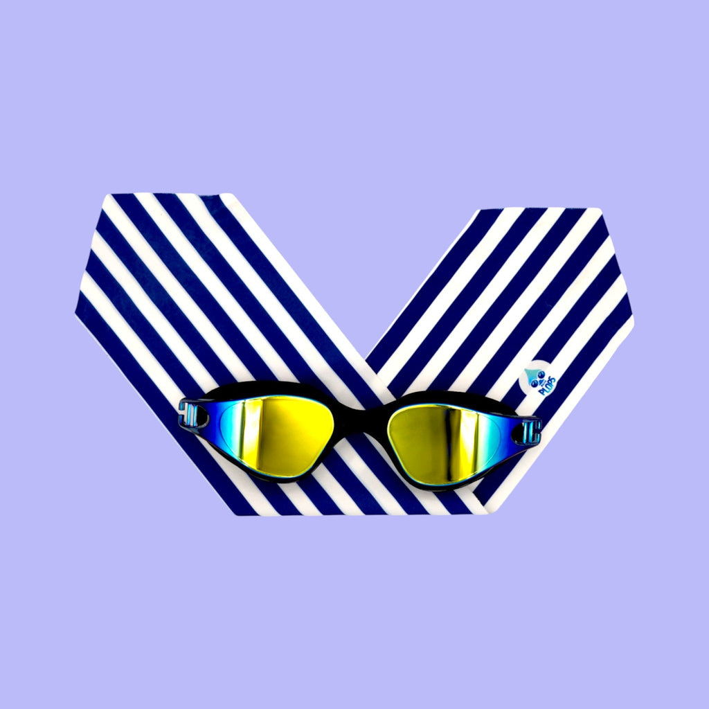 Striped swimming costume - Adult swimming goggles
