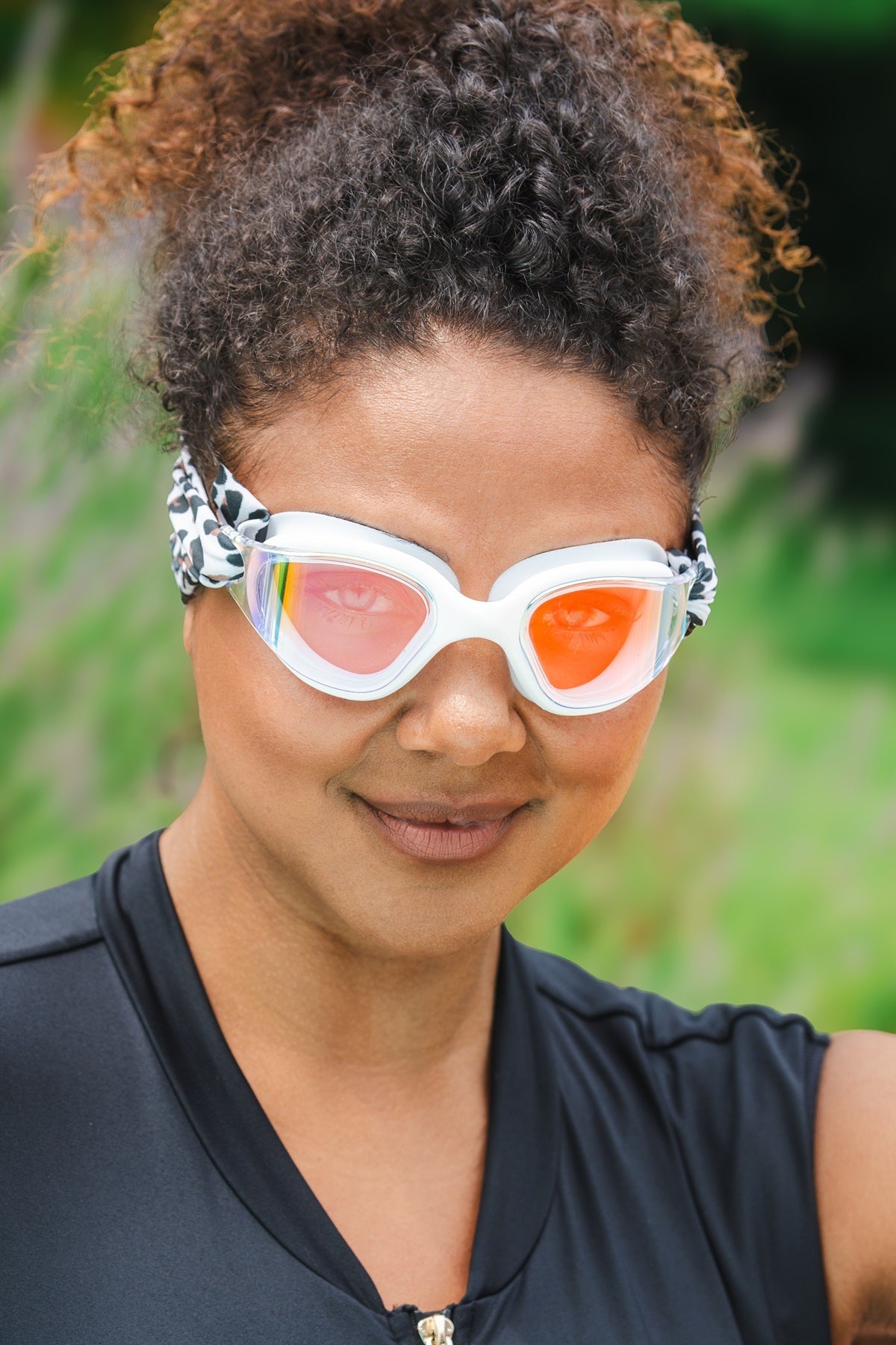 Brown and Black Leopard - Adult Swimming Goggles