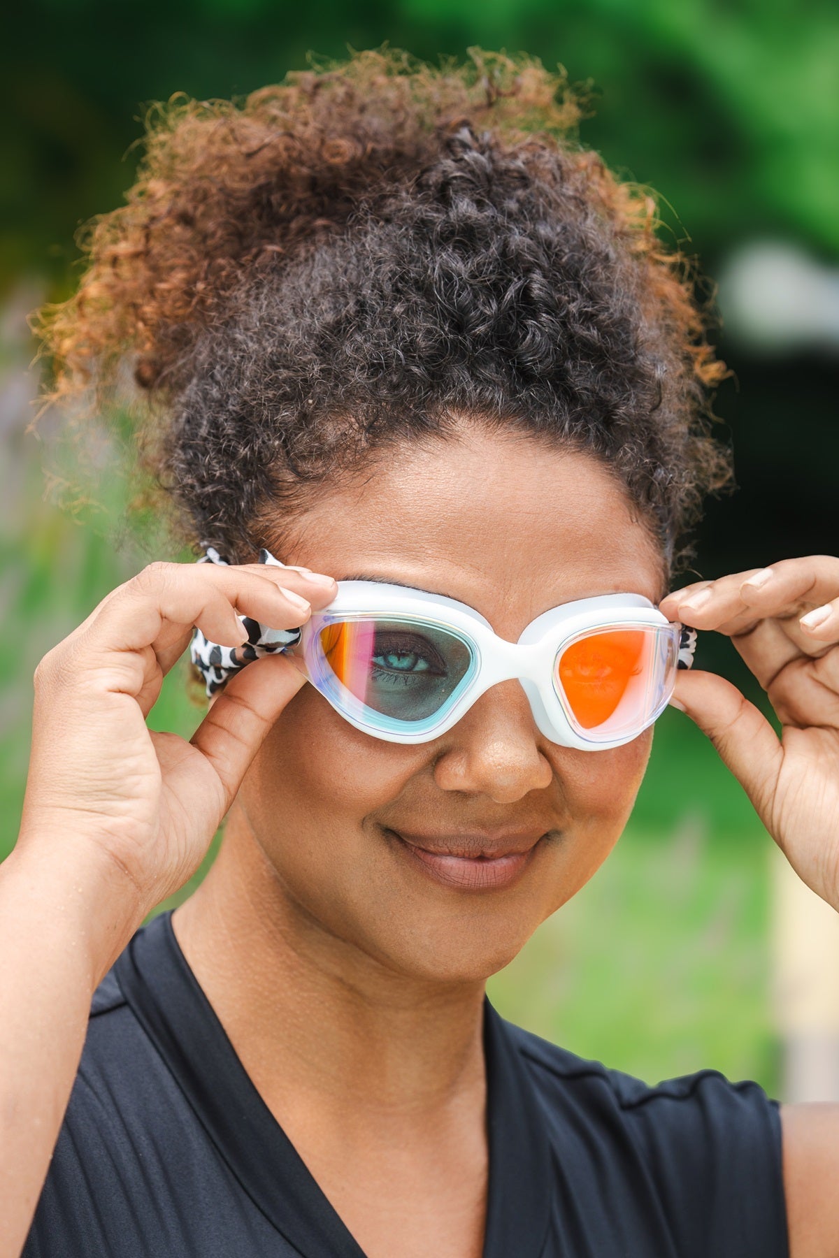 Brown and Black Leopard - Adult Swimming Goggles