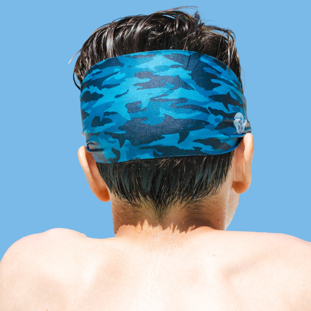 Camouflage Bleu Requins - Lunettes de piscine enfant
