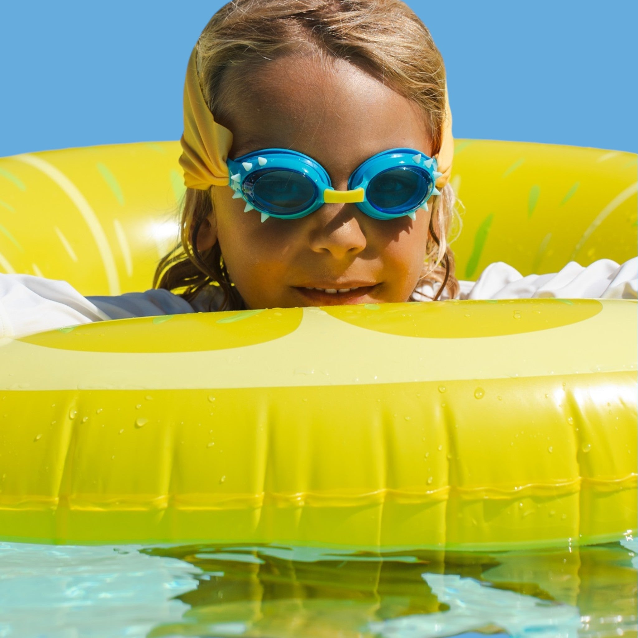 BabyPlops Uni Jaune - Lunettes de piscine bébé