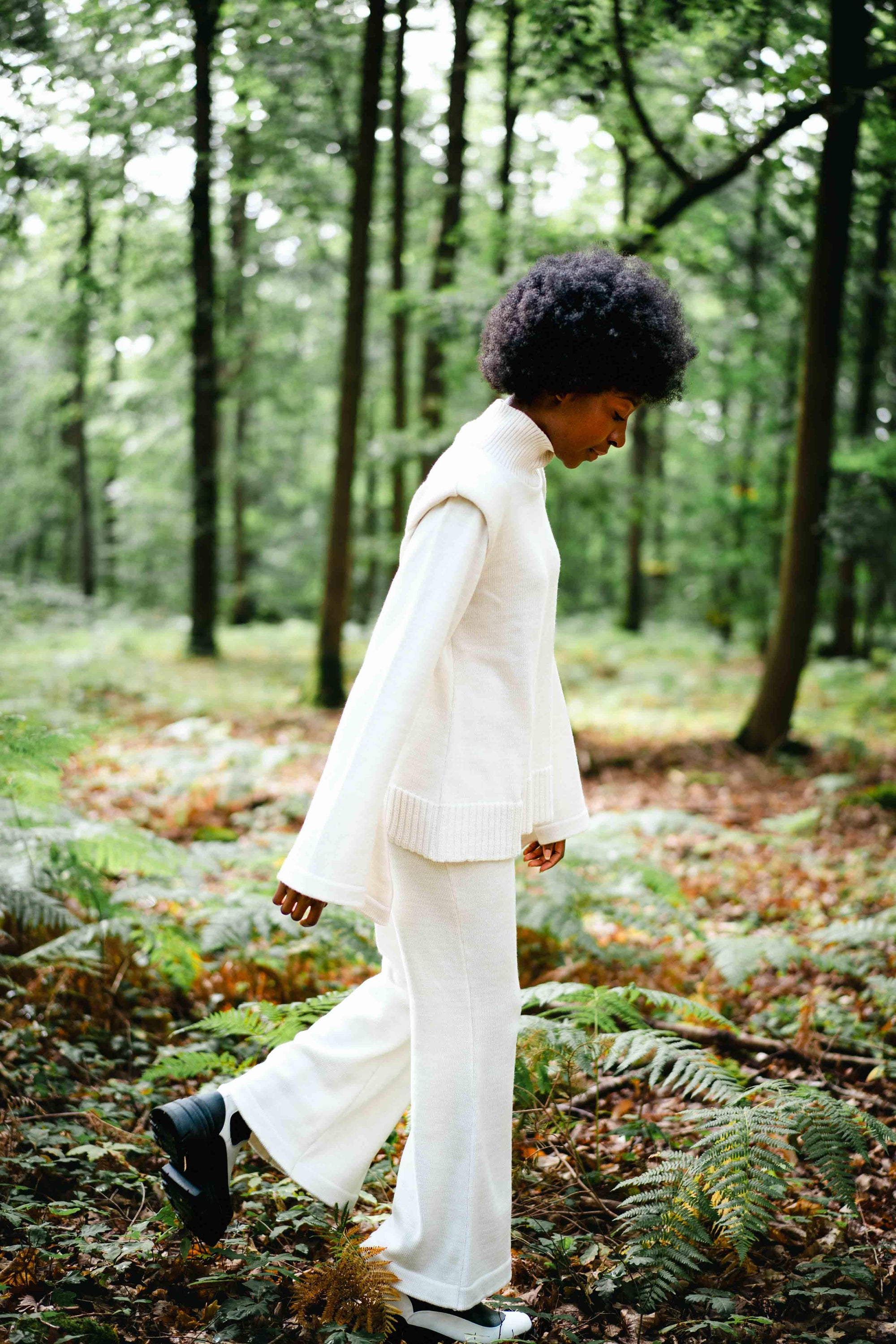 Pantalon en Laine Blanc - Divine Harmonie