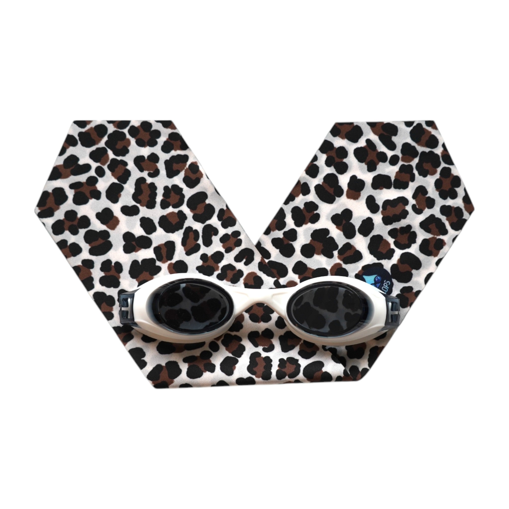 Brown and Black Leopard - Adult Swimming Goggles