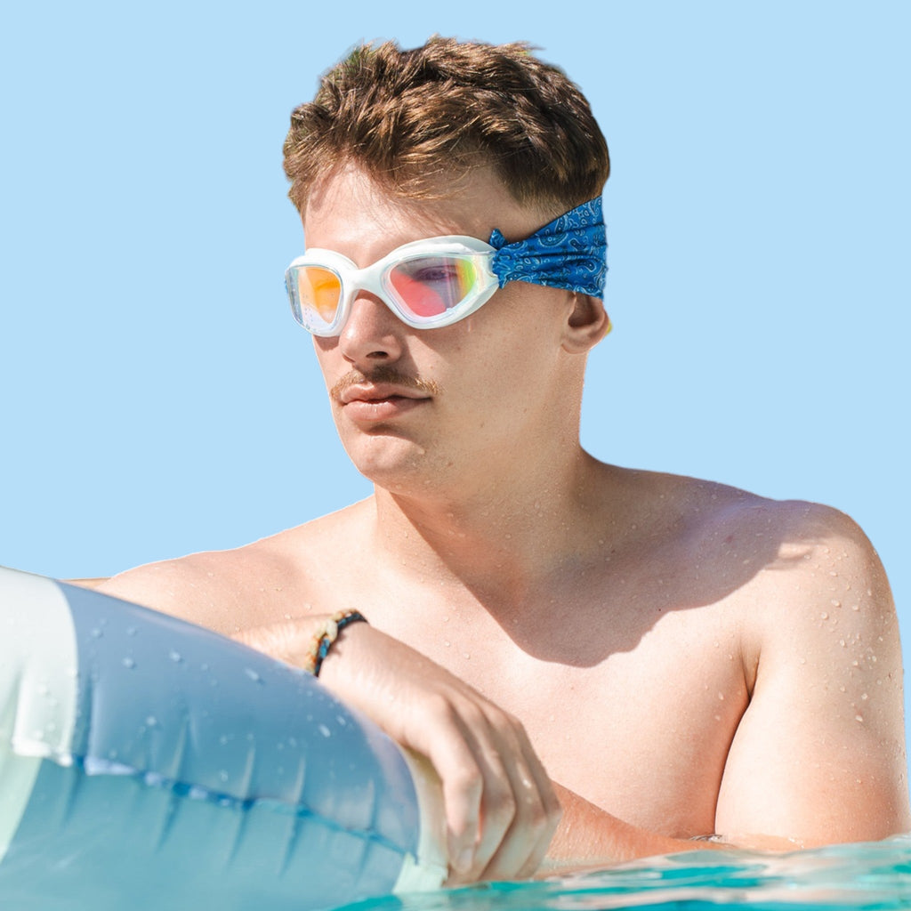 Bandana Bleu - Lunettes de piscine Adulte