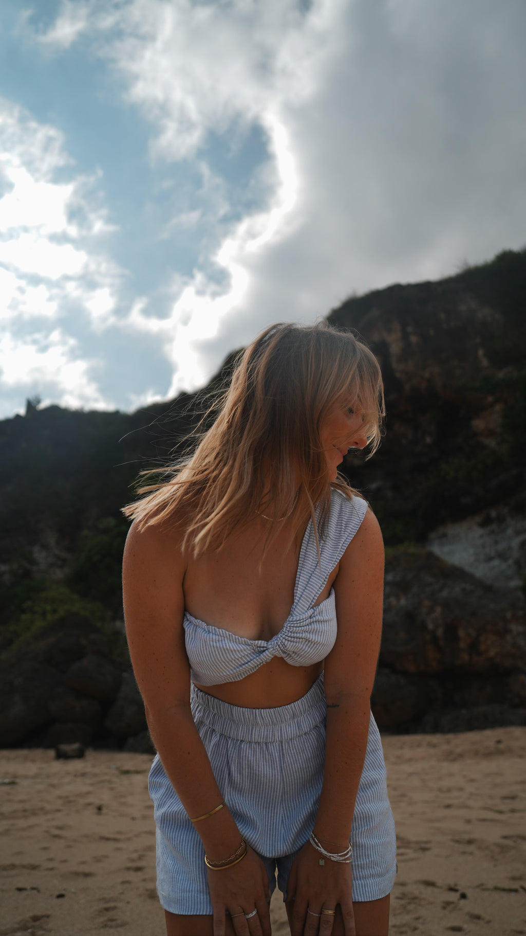 TOP RAYÉ BLEU ~ GARIS