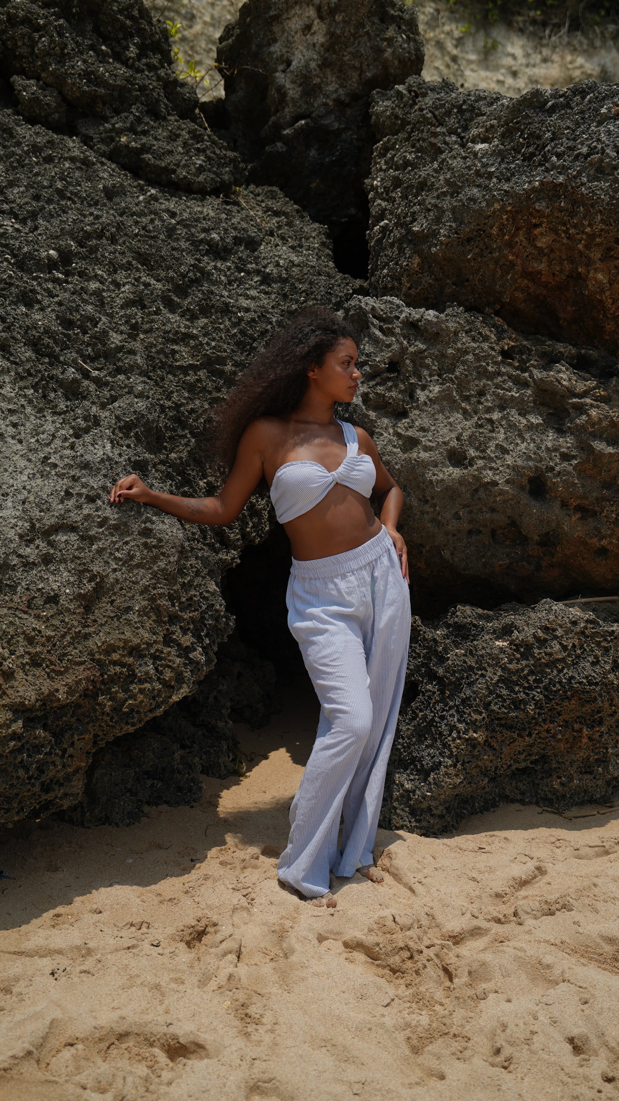 PANTALON RAYÉ BLEU ~ GARIS