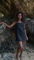 BLACK HALTER DRESS ~ HITAM