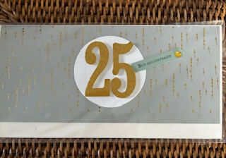 25th Birthday Card and Envelope
