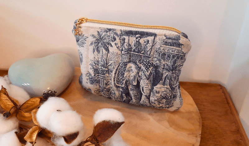 Trousse matelassée "tropicale"