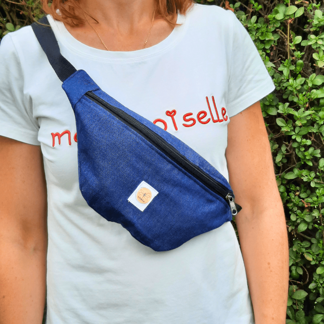 Petit sac banane tissu/lin