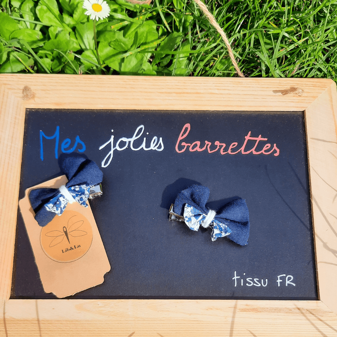 Barrettes cheveux double noeud