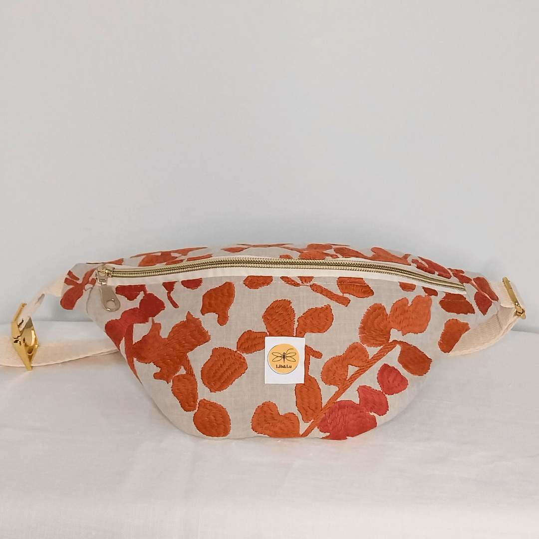 Petit sac banane tissu/lin