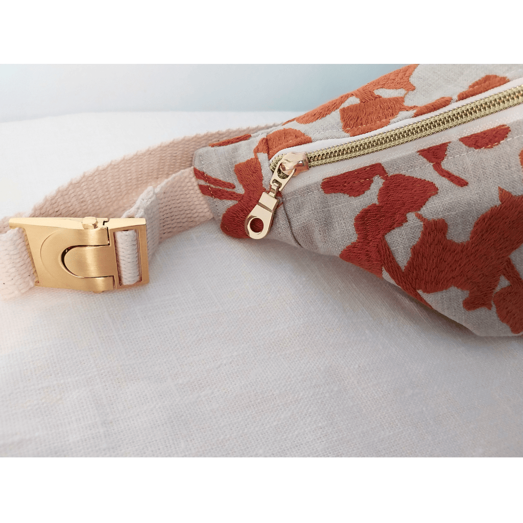 Petit sac banane tissu/lin