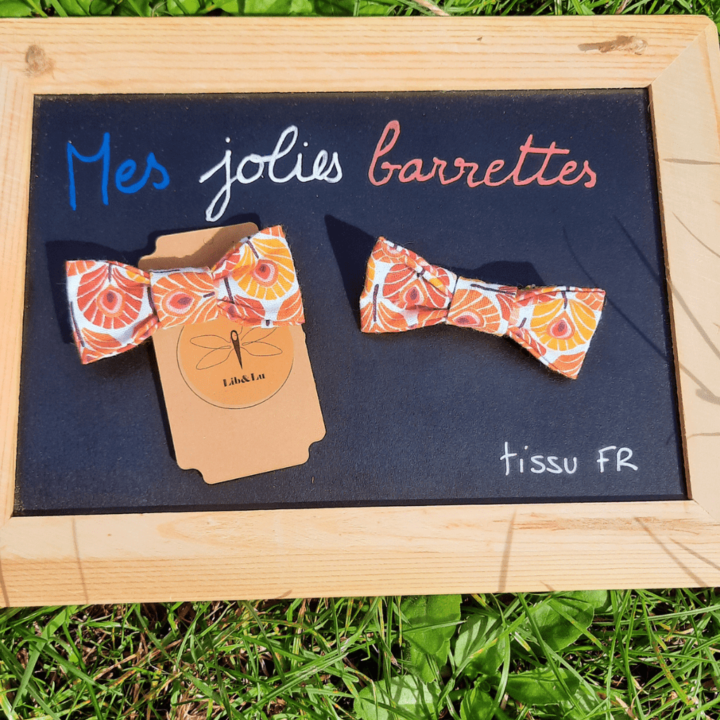 Barrettes cheveux petit noeud