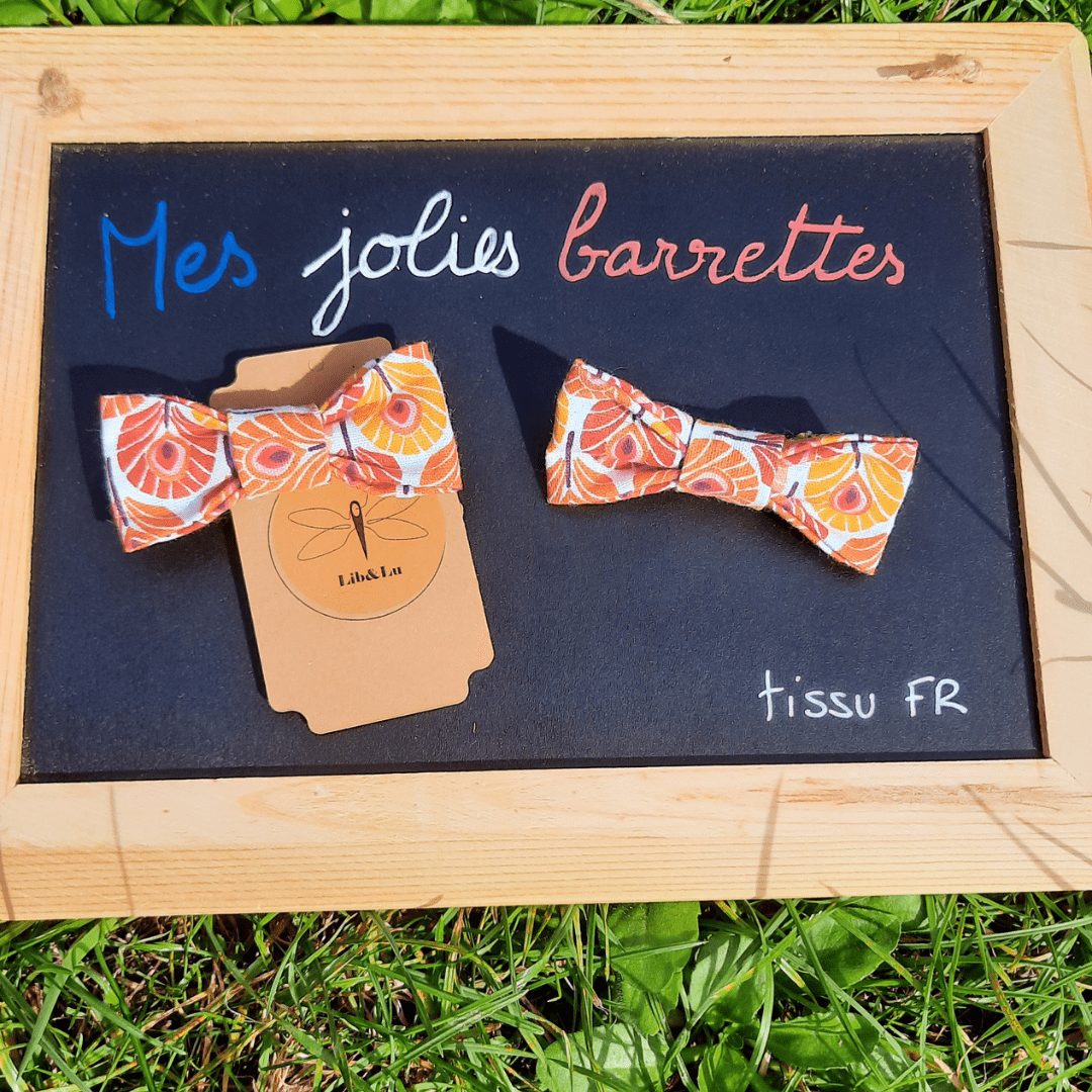 Barrettes cheveux petit noeud