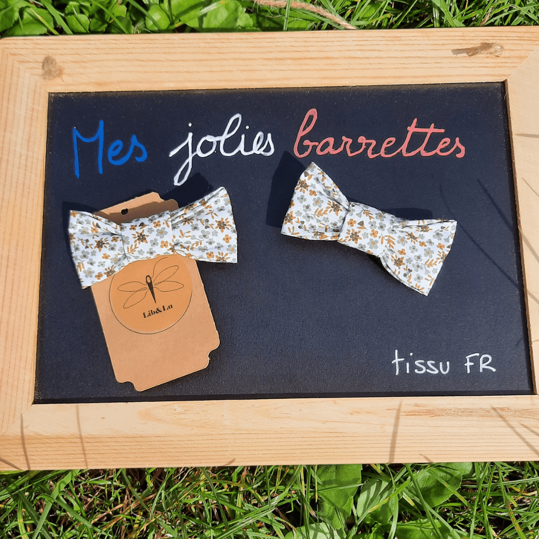 Barrettes cheveux petit noeud