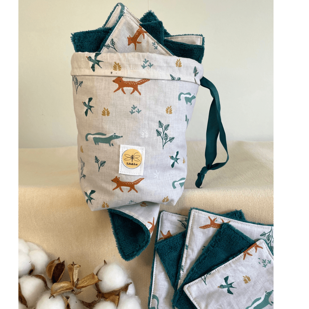 Pochon distributeur de 12 lingettes Thème enfant