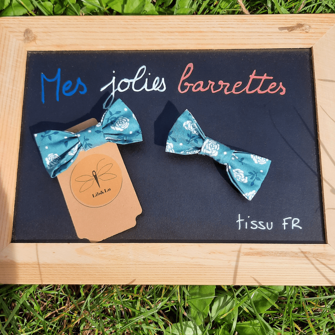 Barrettes cheveux petit noeud
