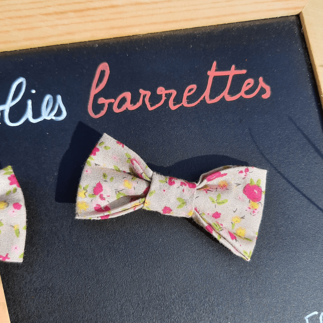 Barrettes cheveux petit noeud