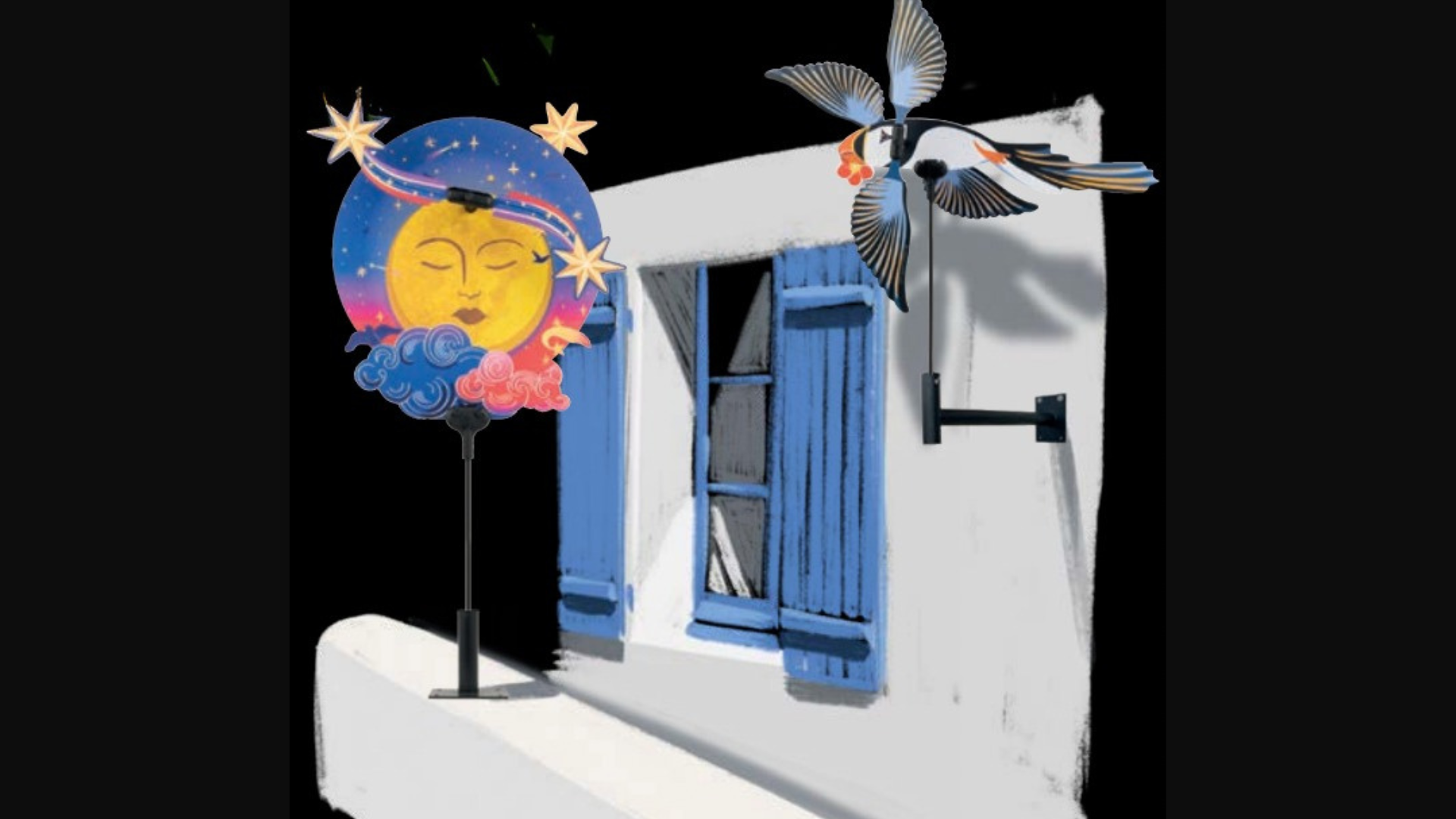 Porte Girouette Mural
