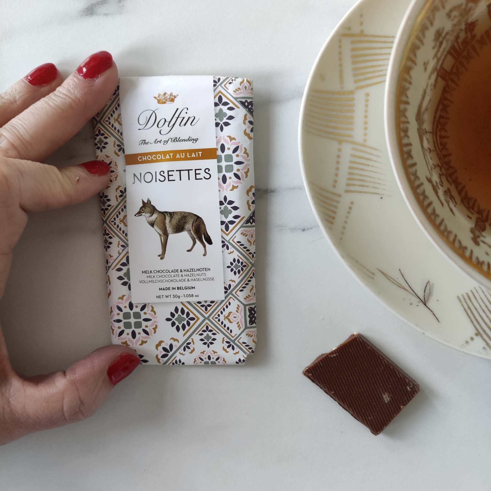 Dolfin - Mini tablette de chocolat au lait et noisettes - 30 g