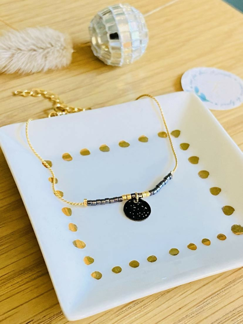 bracelet iris sequin noir