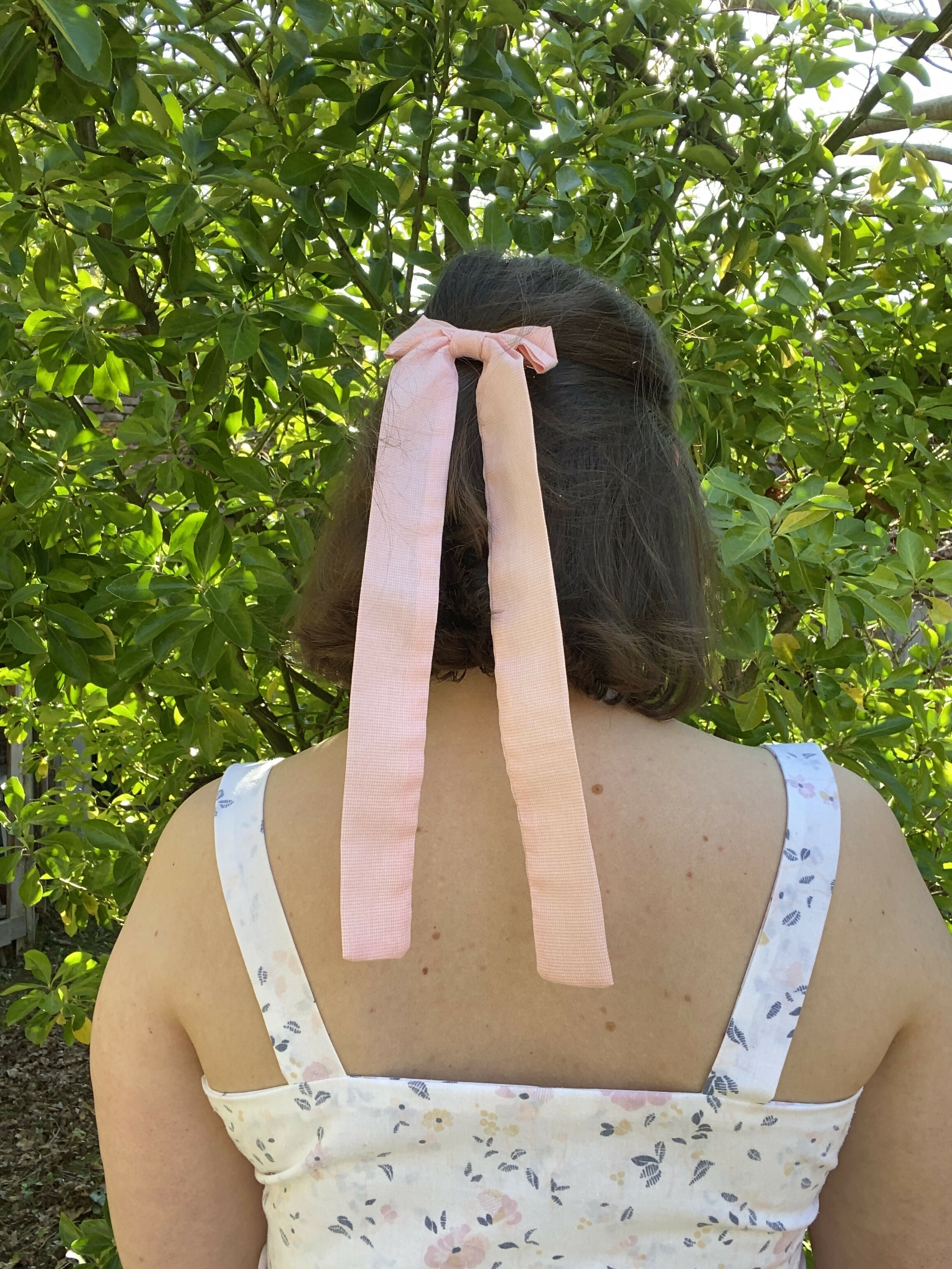 Upcycled bow barrette - Cosmos