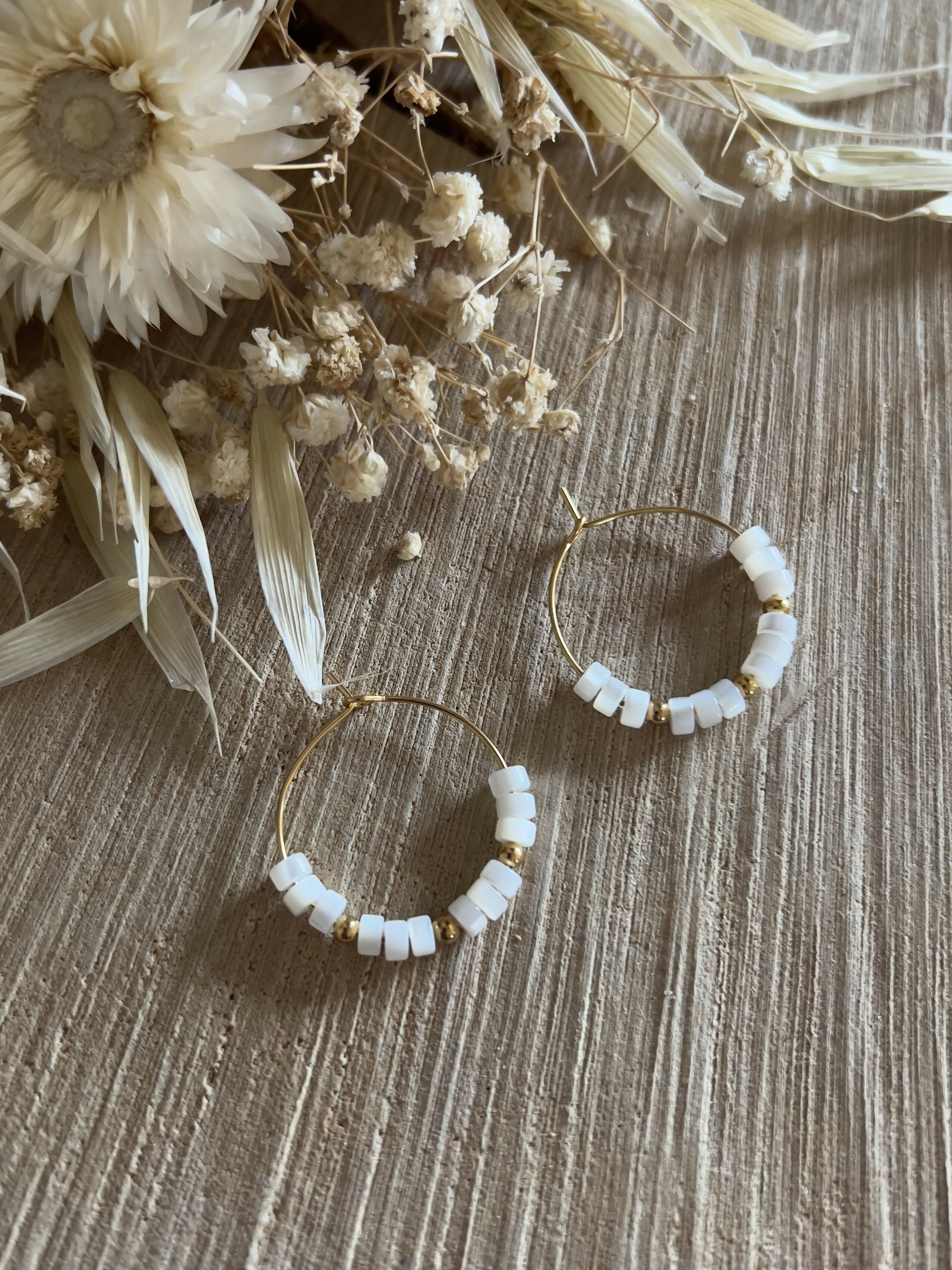 BO CREOLES PERLES NACRE NATURELLE