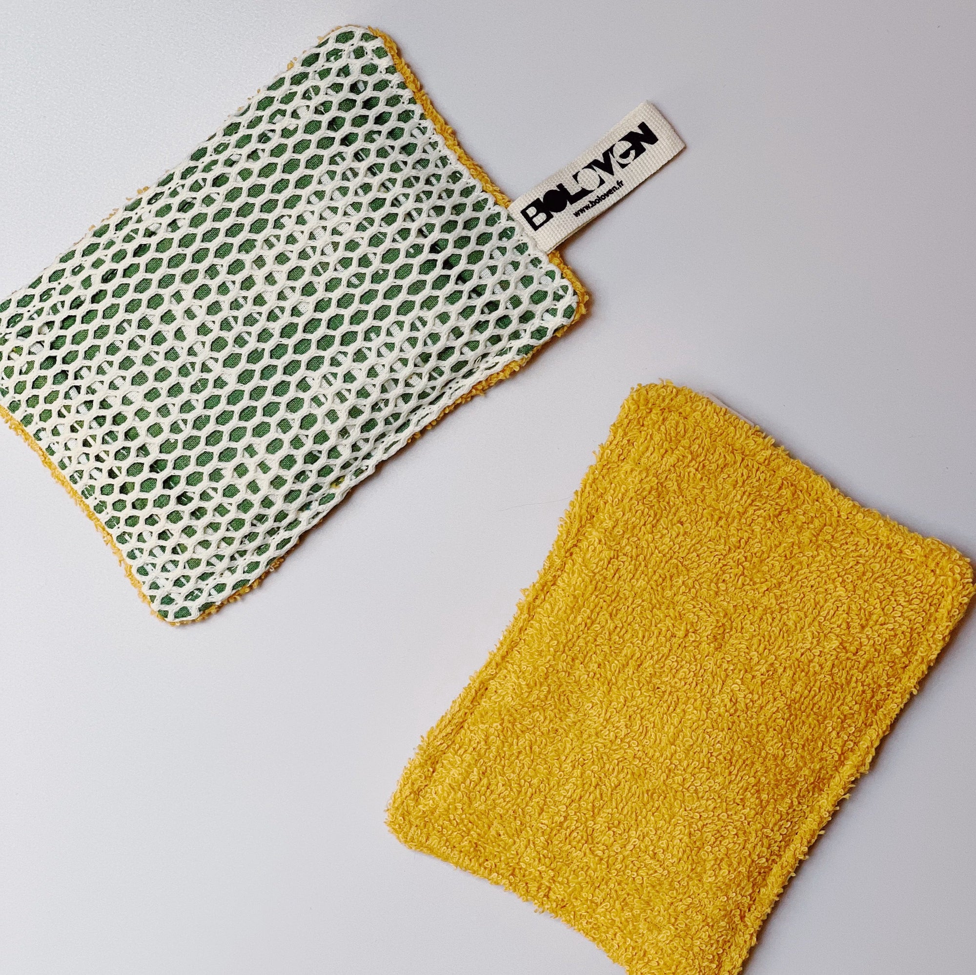 Éponge vaisselle lavable et réutilisable | Jaune