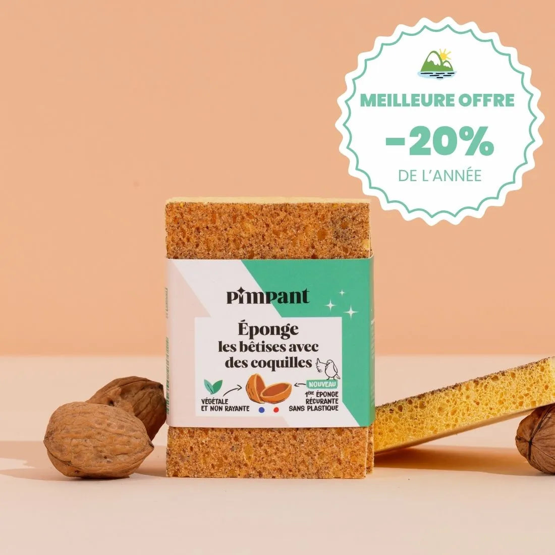 Éponge Grattante Végétale X2