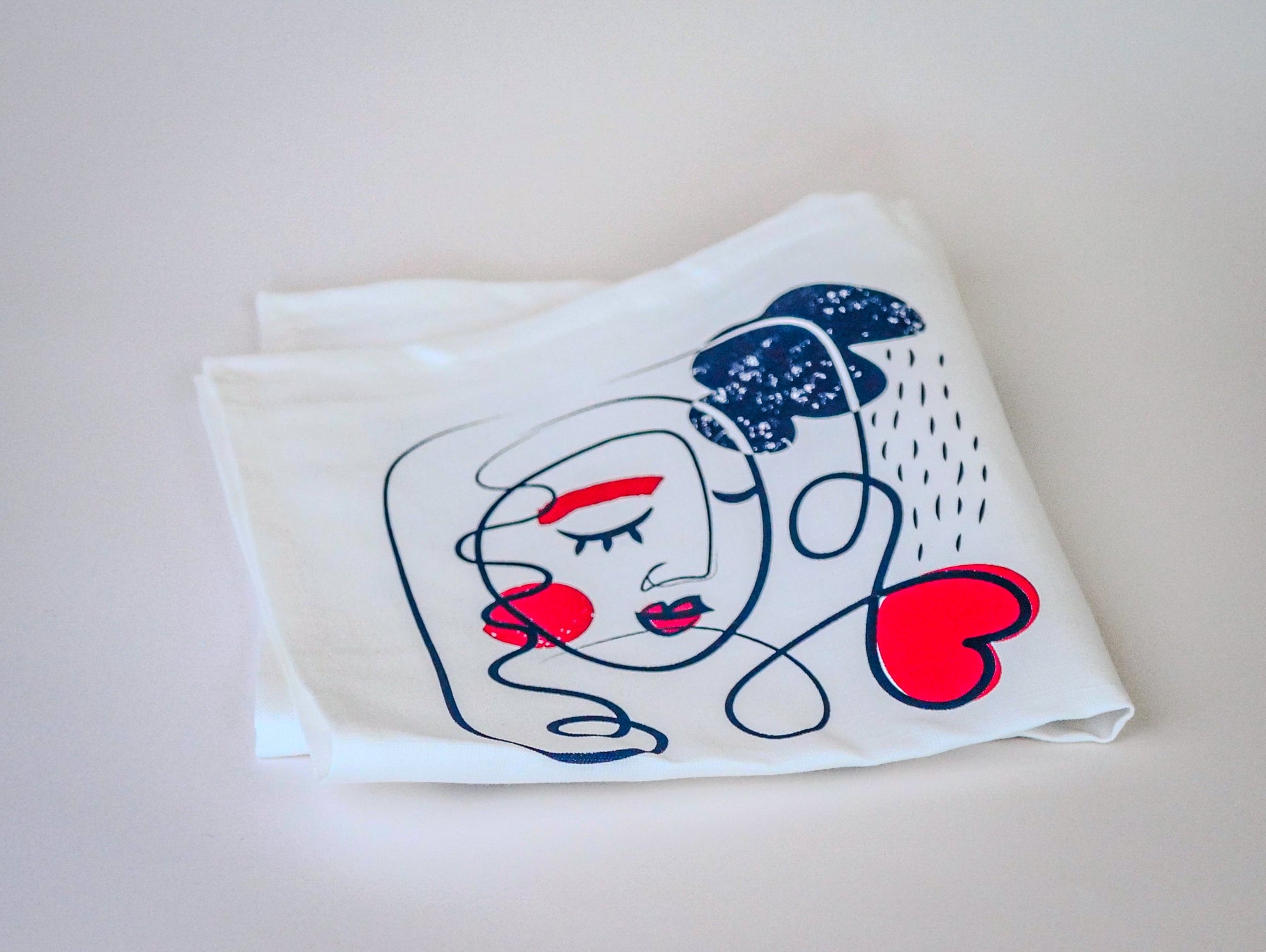 Le coffret de 2 serviettes de table - La Serviette de Table - Linge de table -  "Ames-soeurs" et "Eternels Amoureux"