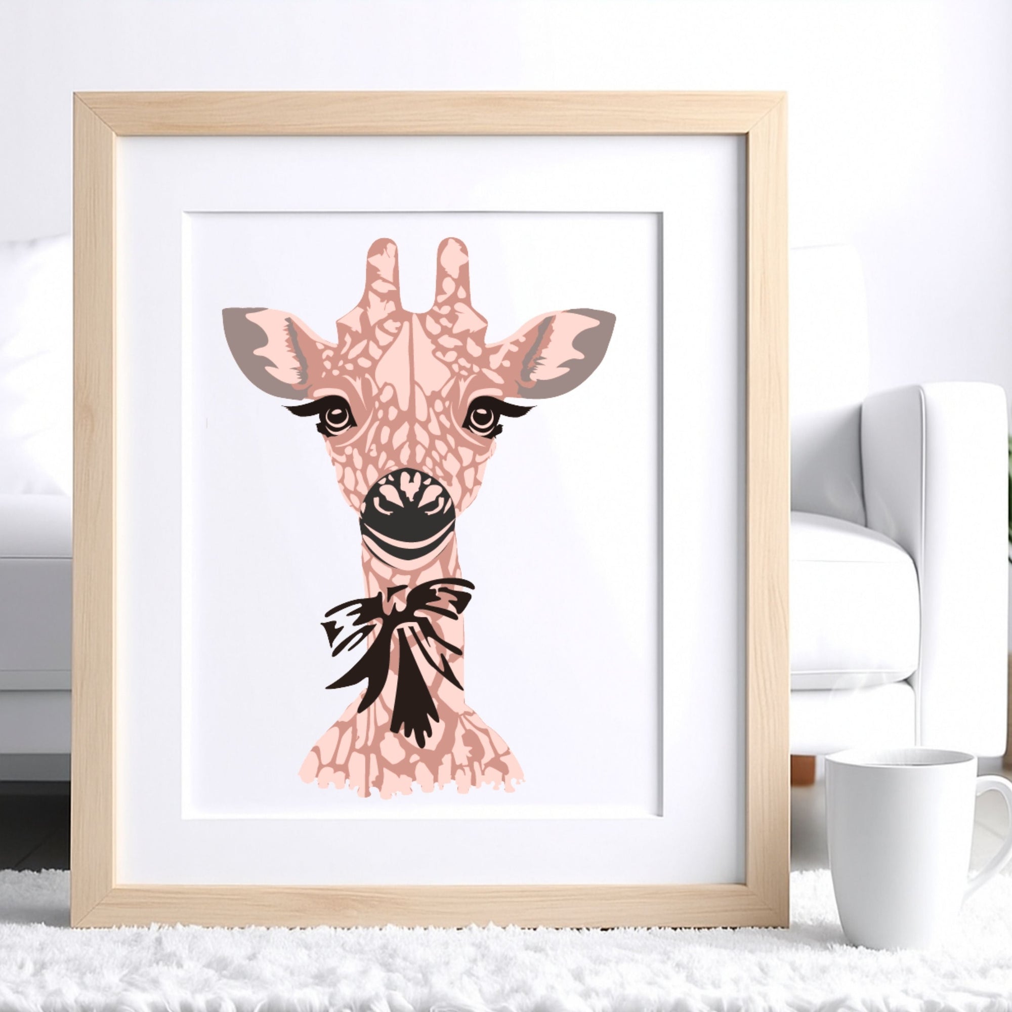 Kit Pochoirs Girafe Léa – 3 pochoirs superposables + 6 accessoires + toile A4 incluse