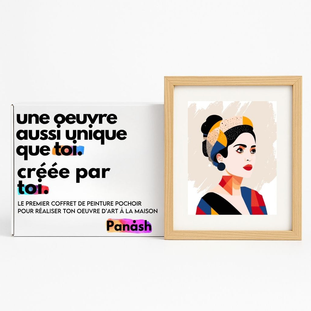 Coffret pochoir LANA – 4 pochoirs superposables + kit peinture complet