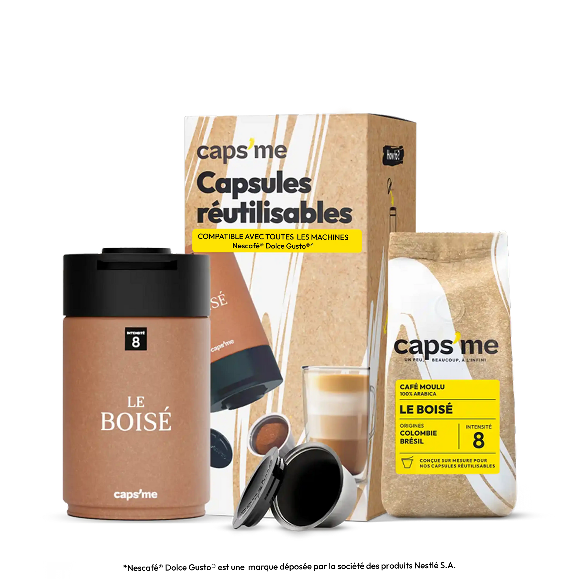 Coffret Caps'me compatible Nescafé® Dolce Gusto®