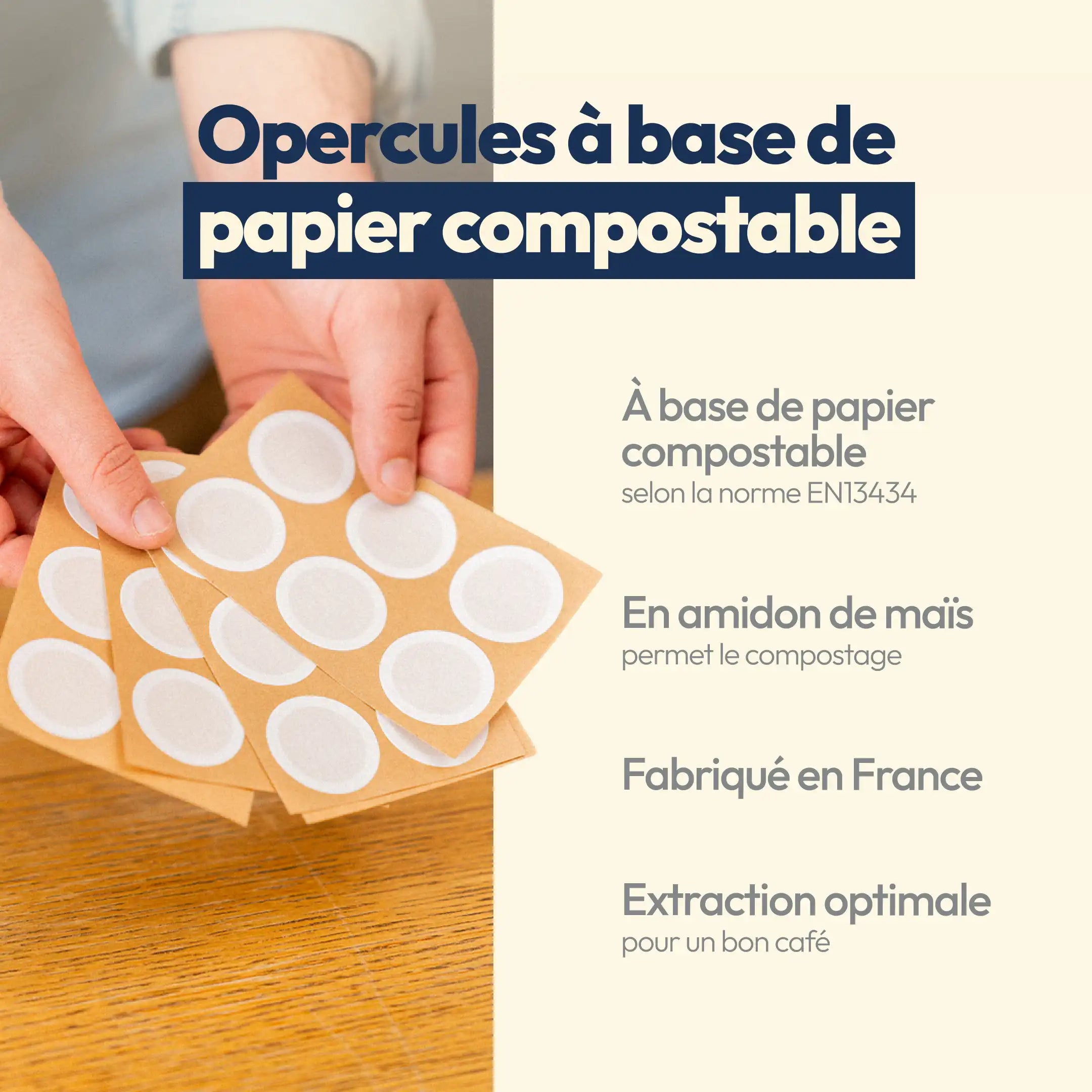 Paper lids for Caps'me reusable capsules compatible with Nespresso®