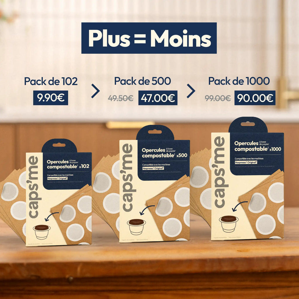 Opercules en papier pour capsules réutilisables Caps'me compatibles Nespresso®