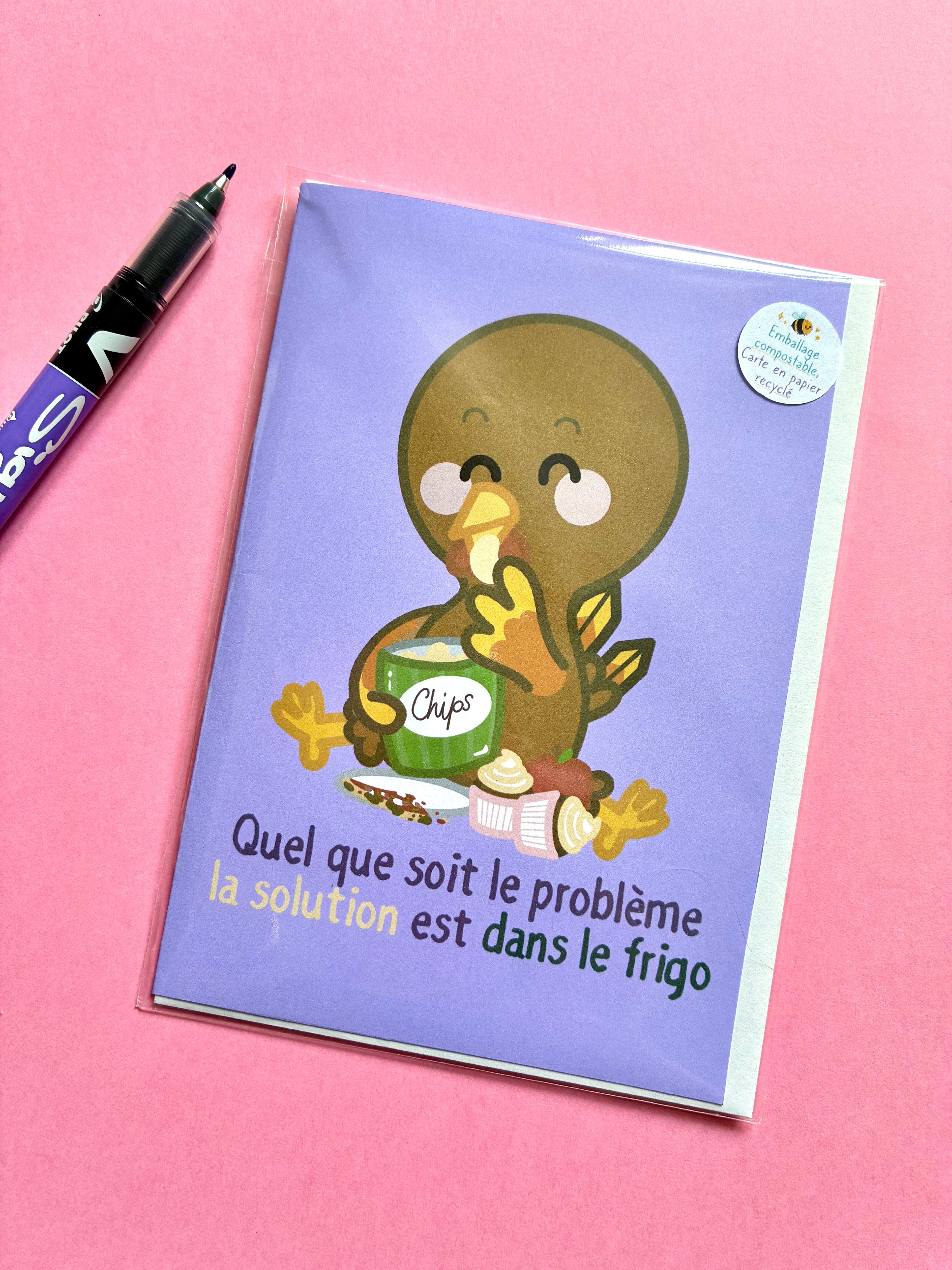 Carte «La solution est dans le frigo »
