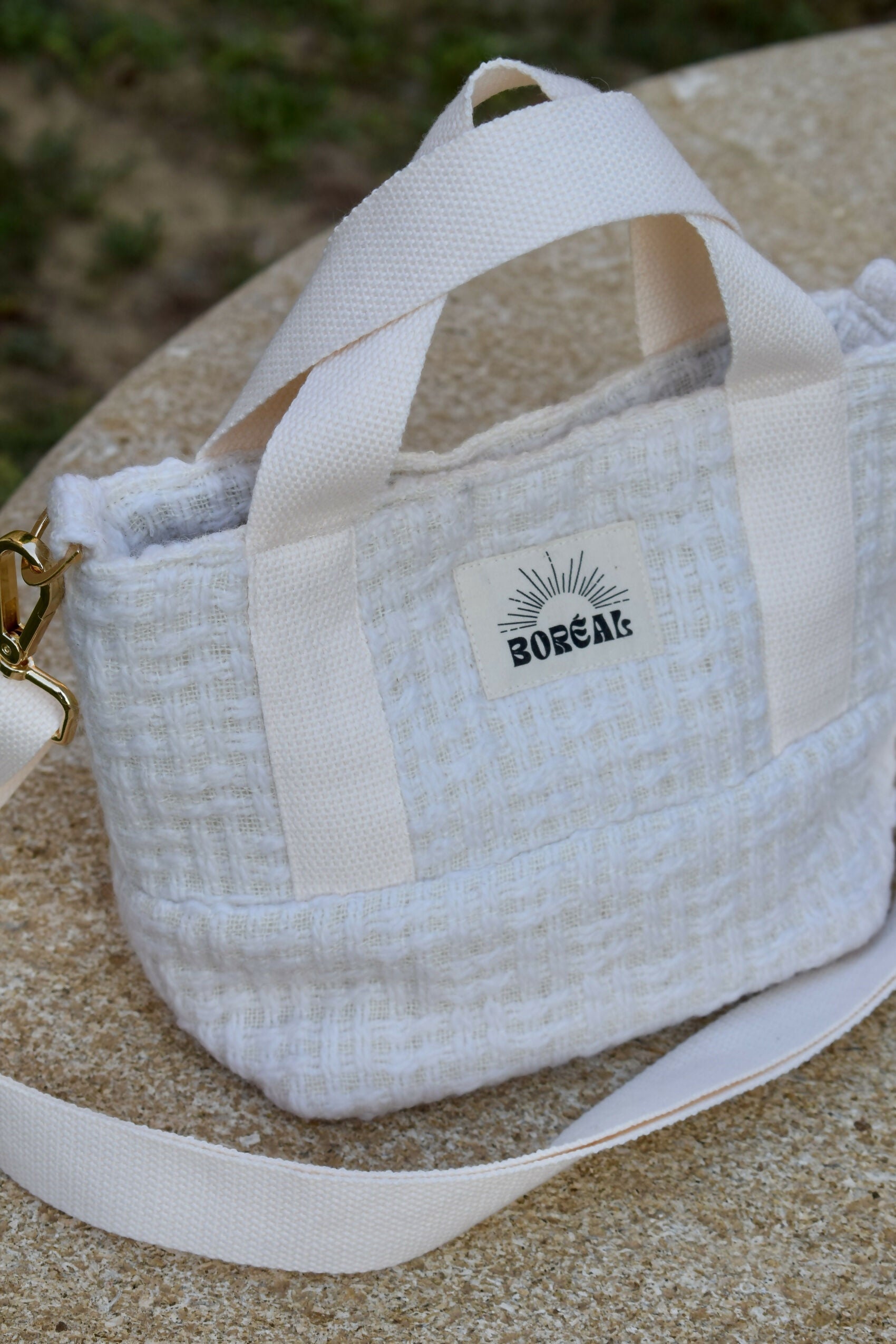SAC ANÉMONE TWEED ÉCRU