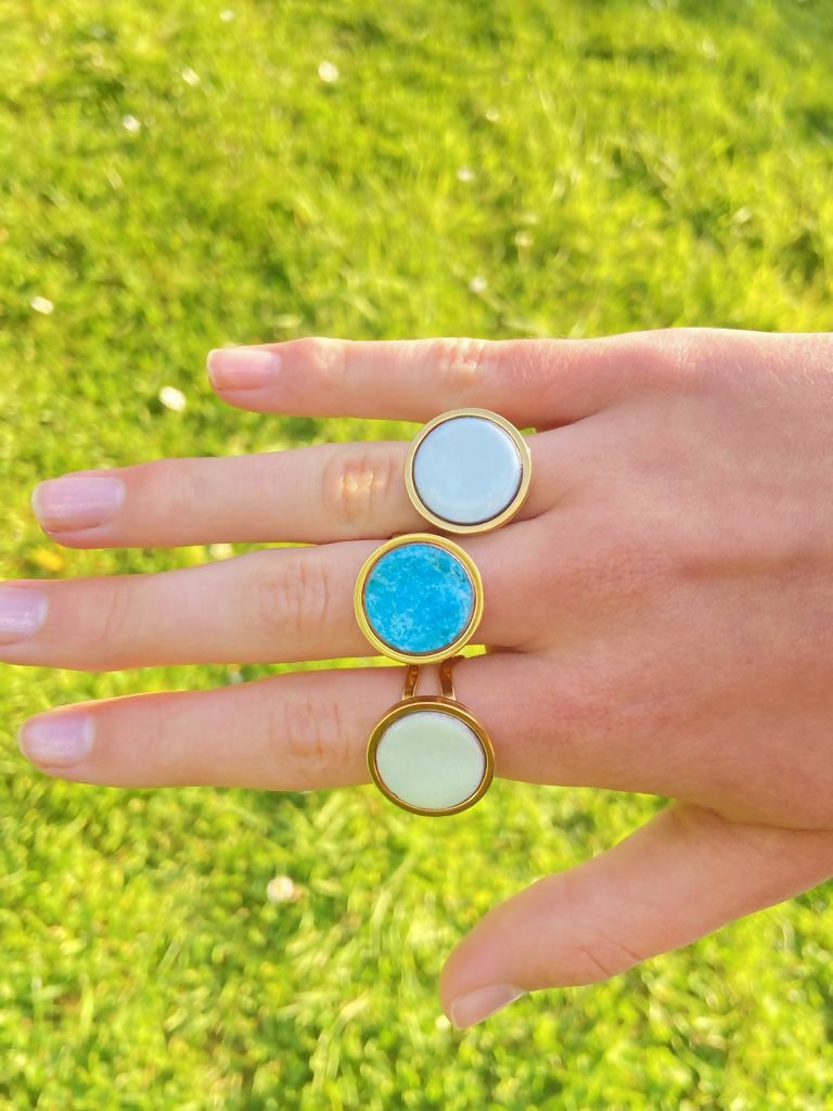 Bague GARANCE pousssière d'or