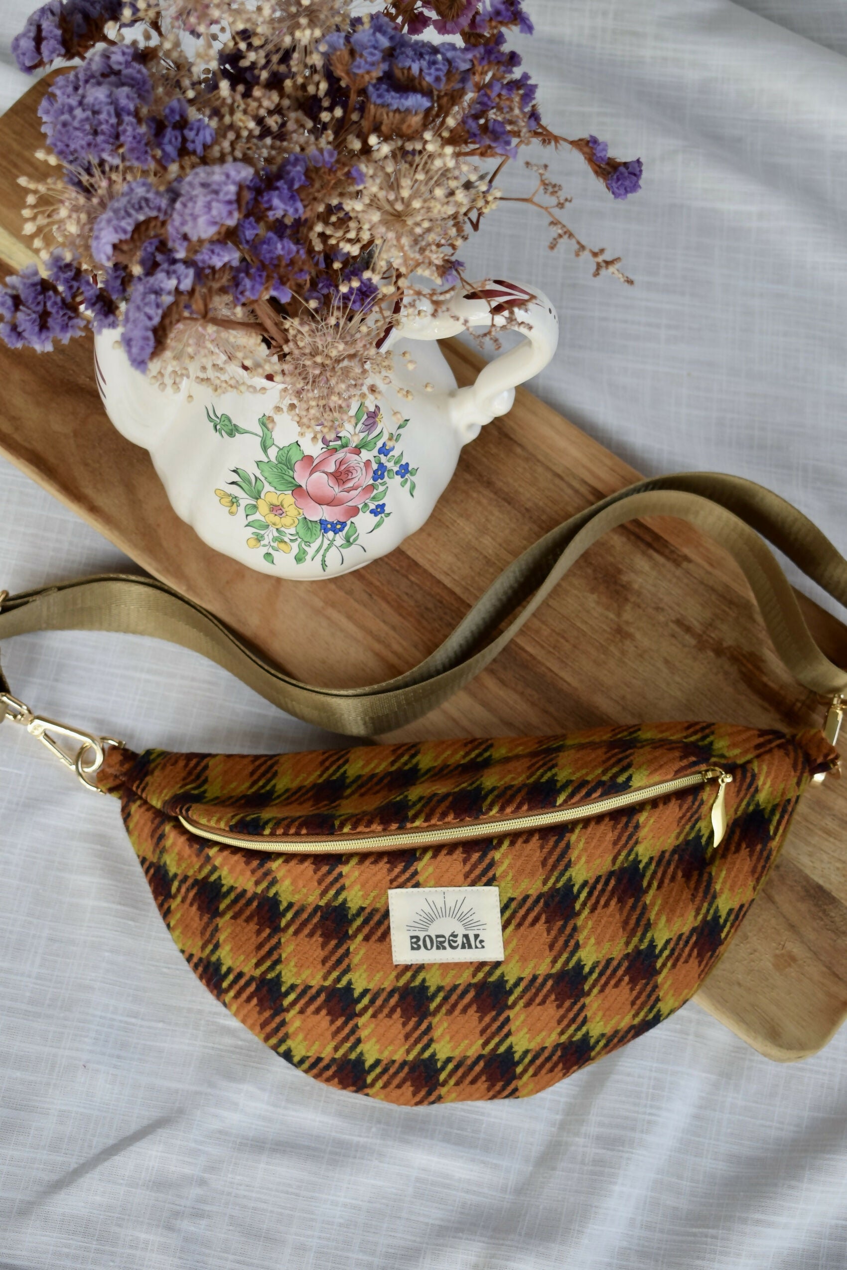 banane-marron-tweed-carreau-coton-laine-carreaux-chic-ethique-artisanale-fait-main-tendance-upcycling