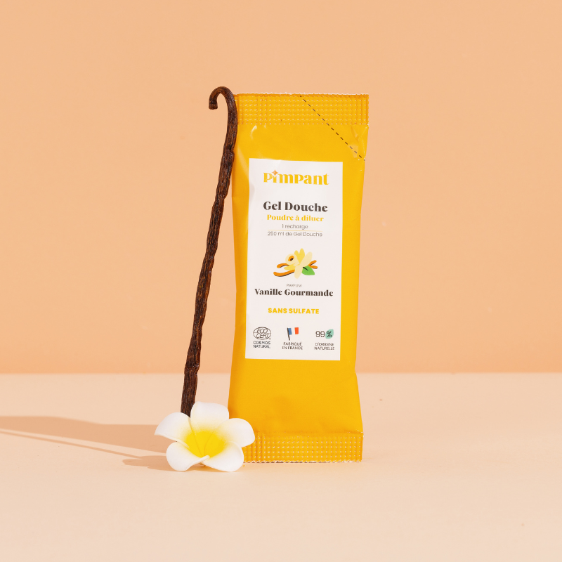 Recharge Gel Douche Rechargeable en Poudre à Diluer Vanille Gourmande x1